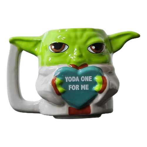 Taza 3d Café Star Wars Baby Yoda Disney Cerámica 325 Ml Color Verde Yoda Star Wars