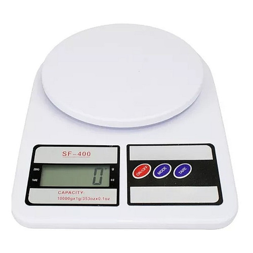 Báscula de cocina digital B-Max SF400 pesa hasta 10kg blanca