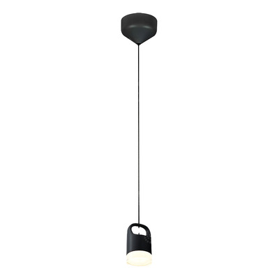 Lampara Colgante Mateo 1 Luz Led Deco Moderno Negro  Blanco