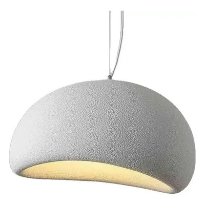 Colgante Stone 40cm 1 Luz Apto Led Deco Moderno Luz Desing Blanco