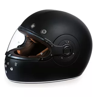 Casco Daytona Helmets D.o.t. Retro - Dull Black