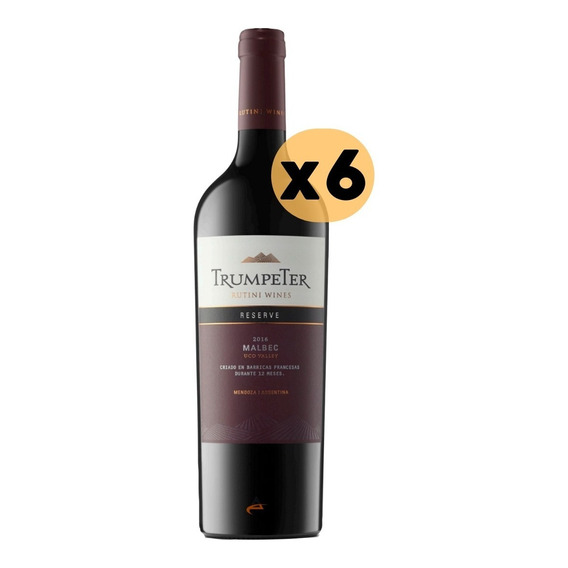 Vino Rutini Trumpeter Reserva Malbec 6x750ml