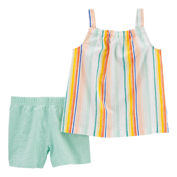 Set 2 Piezas Short Y Musculosa Con Brillos Carters 2p314110