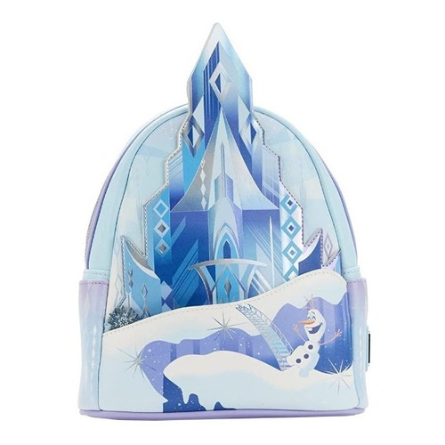 Loungefly Disney Frozen Princess Castle Mini Backpack Color Azul Claro