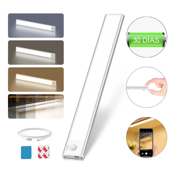 30cm Lámpara 60 Led Barra Luz Sensor Movimiento Casa Baño