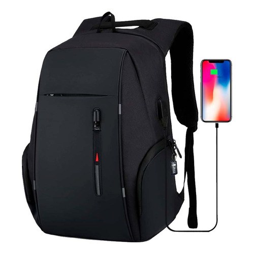 Mochila De Gran Capacidad Antirrobo Para Laptop Cargador Usb