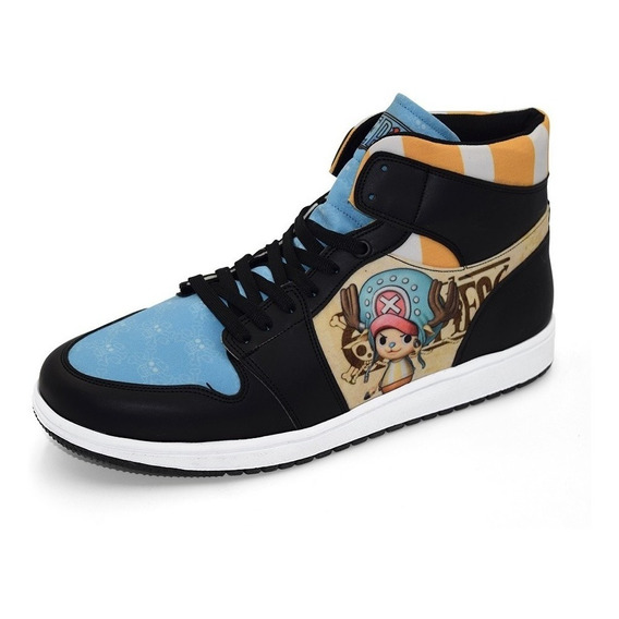 Tenis Azul Tony Tony Chopper One Piece Bota Hi Top