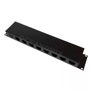 2x Guia De Cabos P/rack De Telecom 2u - Organizador De Cabos Cor Preto