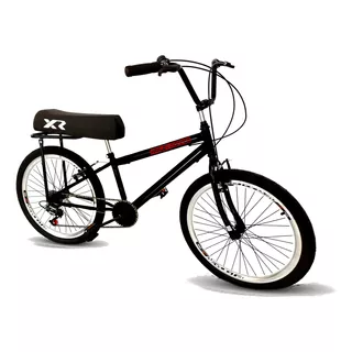 Bicicleta Aro 26 Com Banco De Mobilete 6 Marchas Tipo Bmx Am Cor Preto Tamanho Do Quadro 17  