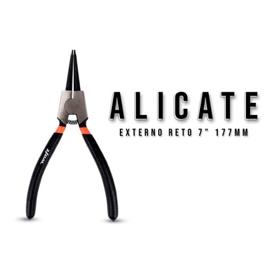 Alicate Profissional P/ Anéis&oficina Externo Bico Reto 7