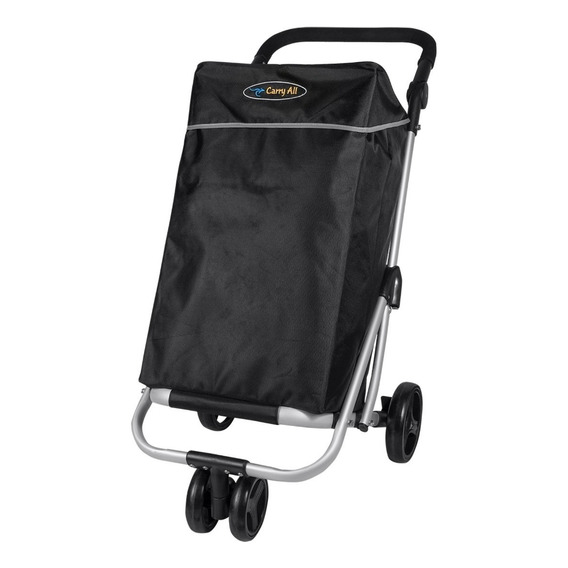 Carrito Compras Plegable Premium Supermercado Feria Cooler Color Negro