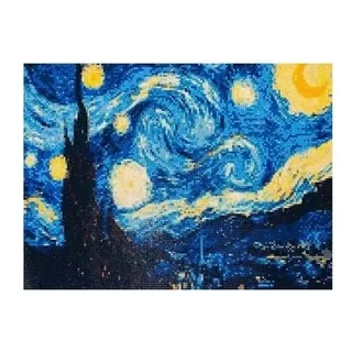 Diamond Painting Diy 5d Kit Noche Estrellada- Van Gogh