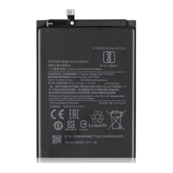 Bateria Bn54 Para Xiaomi Redmi Note 9 Redmi 9