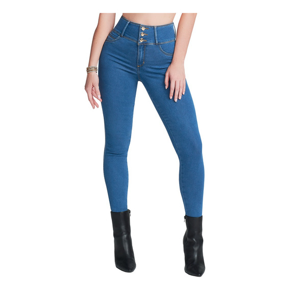 Jeans Seven Pantalón Dama Colombiano Levanta Pompa 0117stone