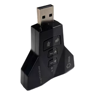 Adaptador Placa De Som Externa Usb Áudio 7.1 Notebook Pc