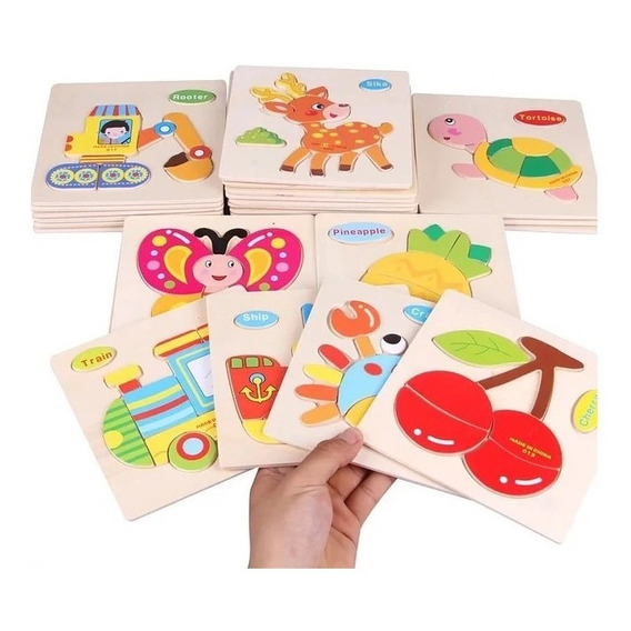 Juguete De Madera Rompecabezas Puzzles Montessori