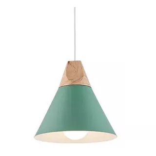 Lampara Colgante Techo Diseño Nordico Metal Madera 