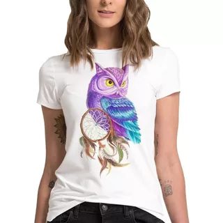 Blusa Buho Owl Atrapasueños   Playera Estampado Moda Mujer