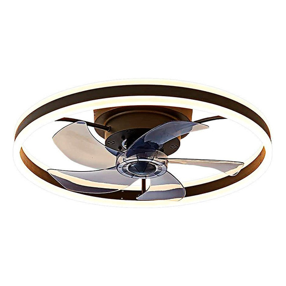 Ventilador Inteligente De Techo Led Con Control Remoto Cantidad De Aspas 5 Color De La Estructura Negro Color De Las Aspas Transparente Diámetro 43 Cm Frecuencia 60 Hz Material De Las Aspas Abs