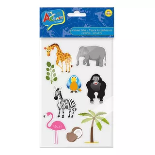 Stickers Figura Animales De La Selva Goma Eva Art And Craft