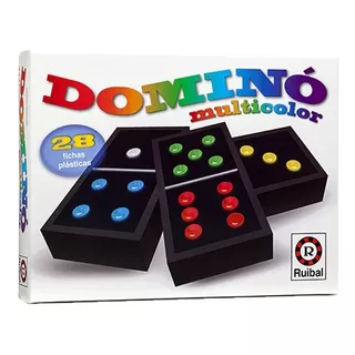 Domino Multicolor Juego De Mesa  28 Fichas Plastico Ruibal