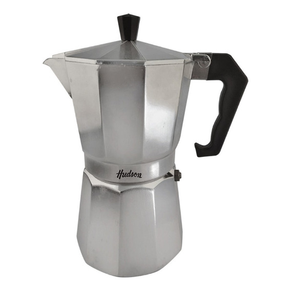 Cafetera 6 Pocillos Express Hudson Aluminio Pulido  290cc