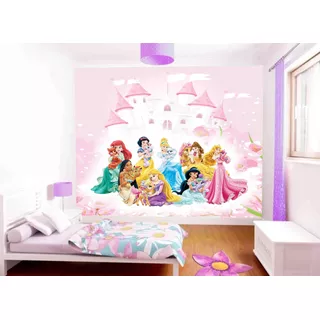 Papel De Parede Disney Princesas Infantil 3m² Ndp09