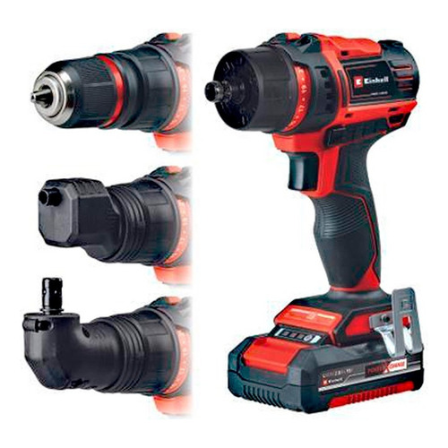 Kit Taladro Einhell Te-cd 18/45 3x-li +22 1x2,0ah Color Rojo