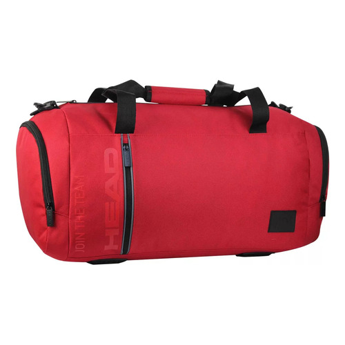 Bolso Head Gym Viaje Grande Running Tira De Hombro Calidad Color Rojo Liso