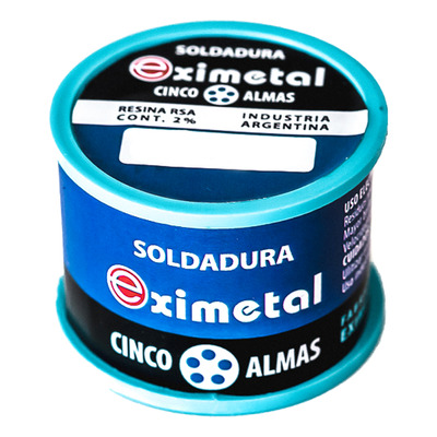 5 Estaño 1mm 100g En Rollo Para Electronica 60/40 Eximetal