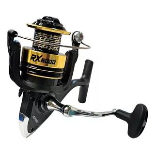 Reel Spinit Rx 6000 Pesca Frontal Variada 3 Rulemanes Color Negro