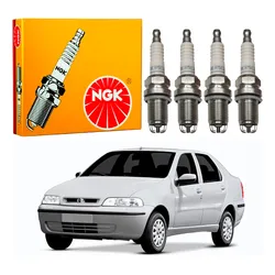  Jogo Velas Ngk Fiat Siena 1.6 2000 A 2003