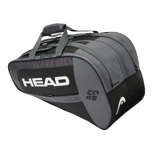 Bolso Head Core Padel Bag Color Negro / Gris Paletero Capacidad Hasta Seis Paletas Correas Tipo Mochila