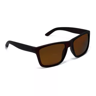 Óculos De Sol Masculino Quadrado - Uv400 Preto Retro Da Moda Cor Da Lente Marrom