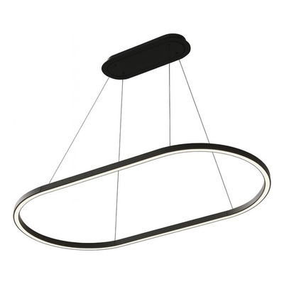 Lampara Colgante Urano Oval Negro Led 120x60cm 