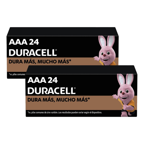 Paquete 48 Pilas Duracell Aaa Alcalina Larga Duracion Kit