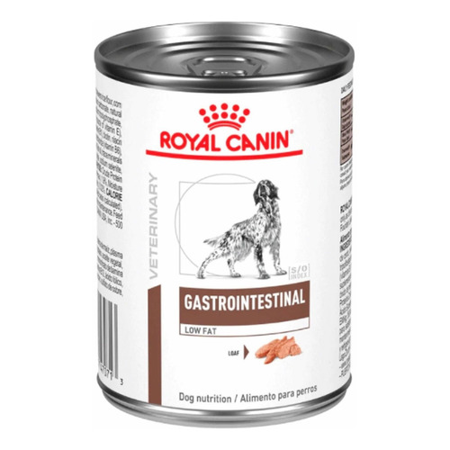 Alimento Royal Canin Veterinary Diet Canine Gastrointestinal Low Fat para perro adulto todos los tamaños sabor mix en lata de 385g