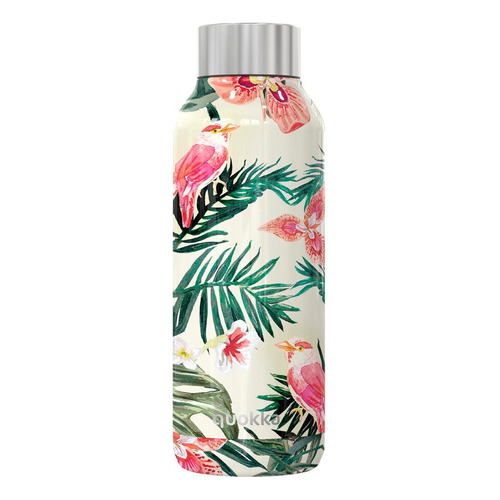 Botella Térmica En Acero Inoxidable Quokka Solid 510ml Color Jungle Flora