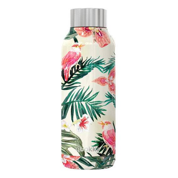 Botella Térmica En Acero Inoxidable Quokka Solid 510ml Color Jungle Flora