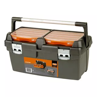 Caja Porta Herramientas Manija Aluminio Bahco 4750ptb60 Color Negro/naranja