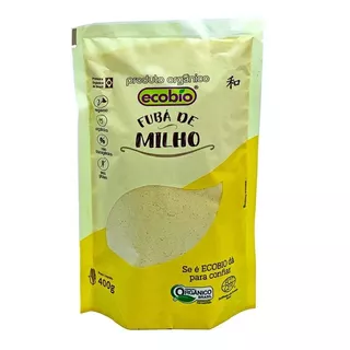 Farinha (fubá) De Milho Orgânico Não Transgênico Ecobio 400g