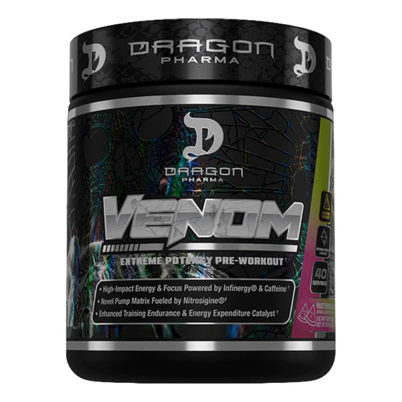 Pre Entreno Dragon Pharma Venom Potencia Extrema 40 Servs