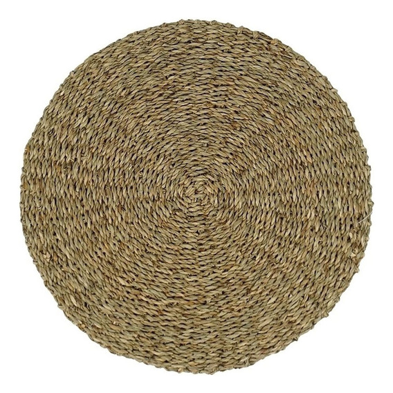 Individual Circular De Mesa Ø36cm En Seagrass P/cocina Hogar Color Natural Natural