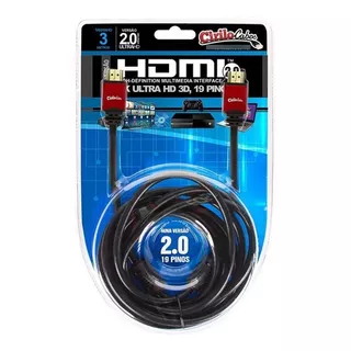 Cabo Hdmi 2.0 - 4k, Ultra Hd, 3d, 19 Pinos - 3 Metros