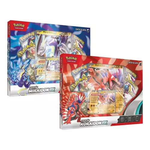 Box Pokémon Coleção Paldea Fuecoco com Broche e Carta Gigante Koraidon EX  Copag