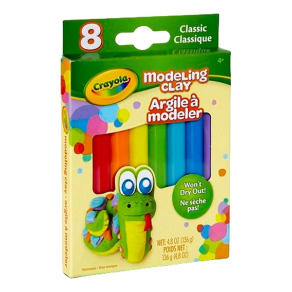 Caja 8 Plasticinas Crayola Varios Colores 570312 Febo