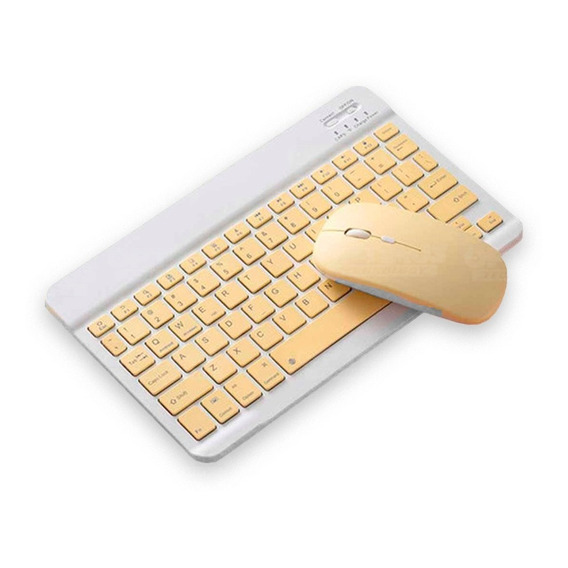 Kit Mouse Y Teclado Bluetooth Tablet - Pc - Celular