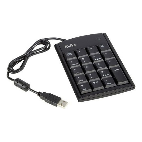 Teclado Numérico Kolke Modelo Ktn-101 / Teclado Negro Idioma Español Latinoamérica