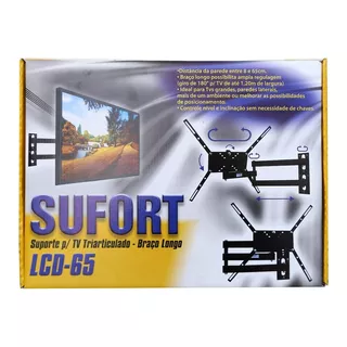 Suporte Sufort Lcd-65 De Parede Para Tv/monitor De 10  Até 60  Preto