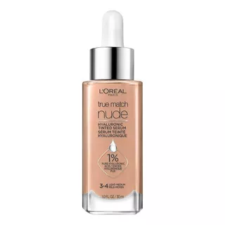 Base De Maquillaje En Sérum L'oréal Paris True Match Tinted Serum Hyaluronic Tinted Serum Tono Light-medium 3-4 - 30ml 30g